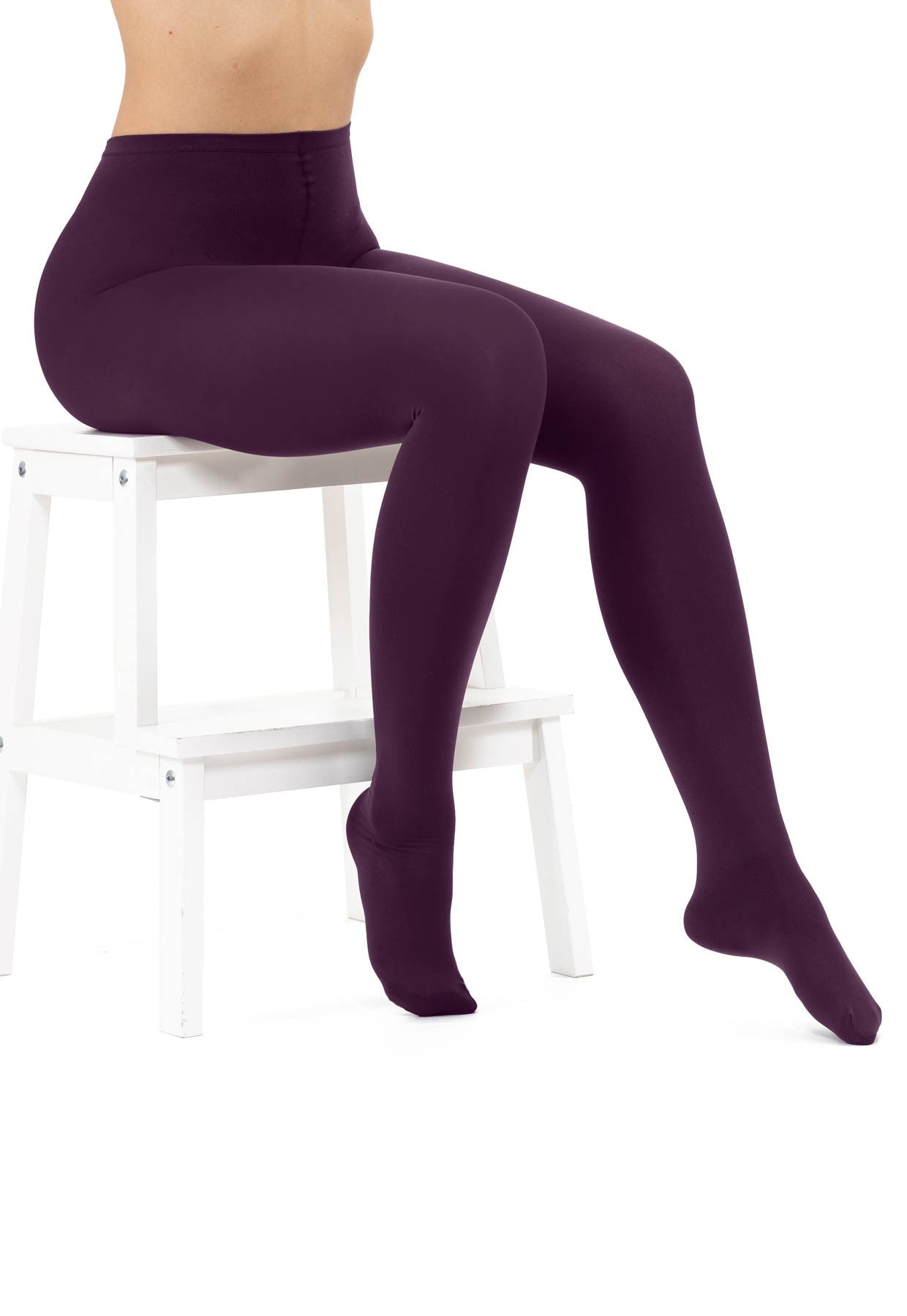 Collant coprente 80 DEN prugna AMNI-SOUL-ECO®
