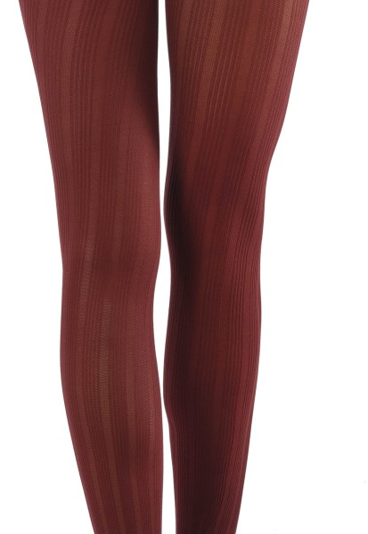 Geripptes strumpfhose 80 Den Bordeaux