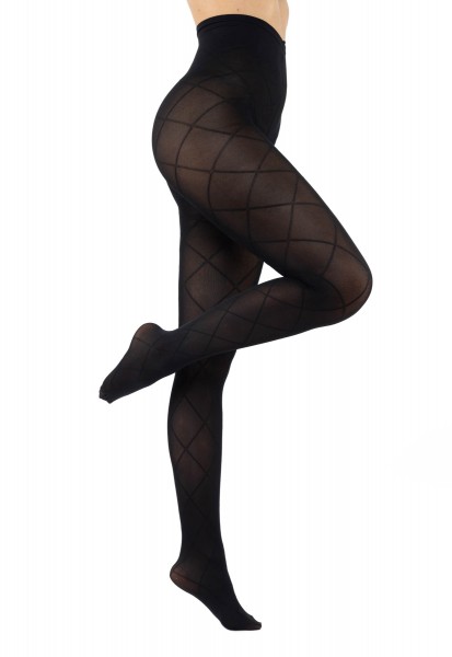 Argyle tights 50den black