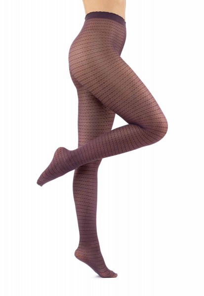 Diamond pattern tights 50d black / blue / plum / brown / anthracite