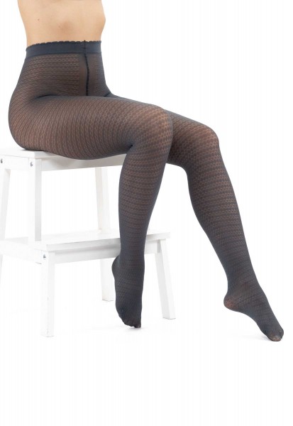 Diamond pattern tights 50 Den Anthracite