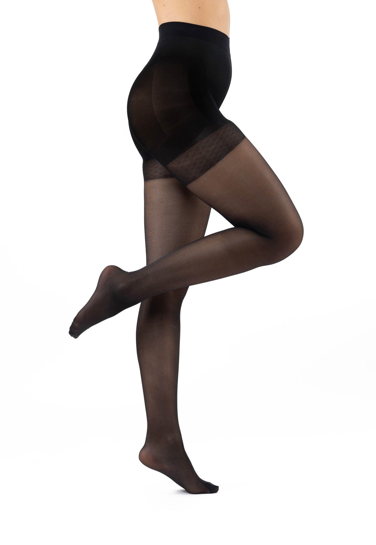 Sheer longline shaper tights 20 Den Black