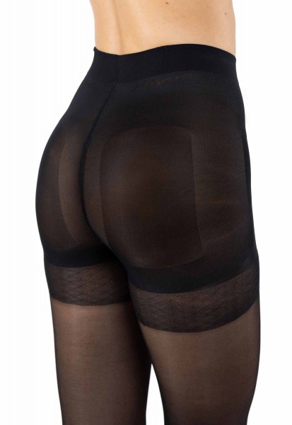 Sheer longline shaper tights 20 Den Black