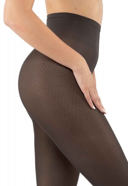 Small diamond tights 50Den Brown