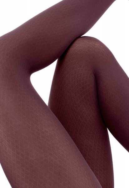 Small diamond tights 50Den Plum