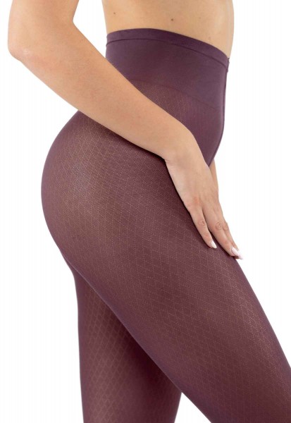 Small diamond tights 50Den Plum