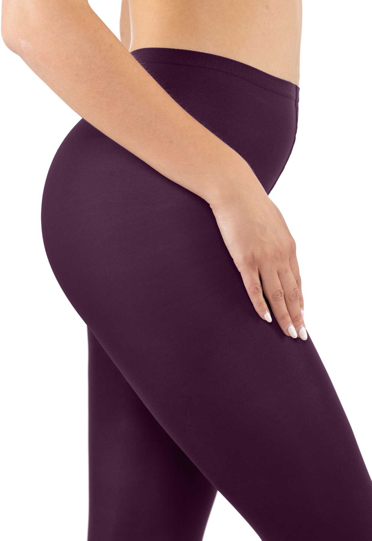 Opaque thermal tights 200 Den Plum