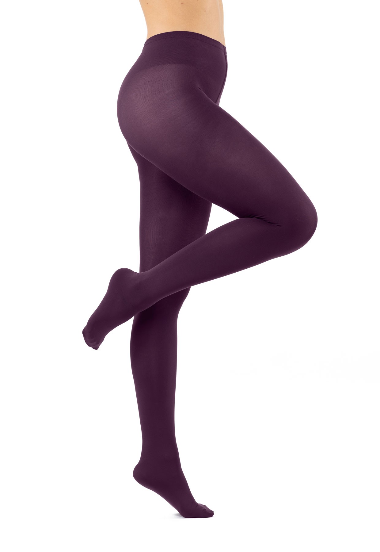 Semi-Opaque tights 50 Den Plum