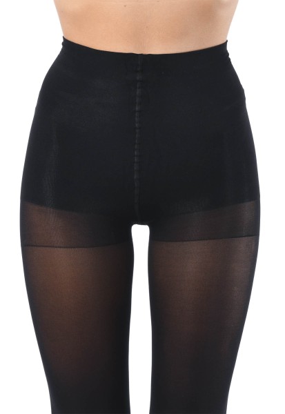 Collant ave culotte doublée 80 Den Noir